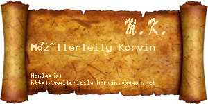 Müllerleily Korvin névjegykártya